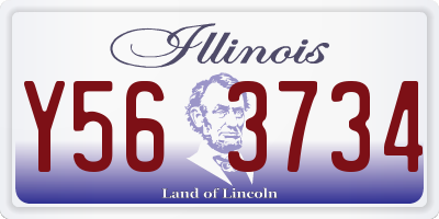 IL license plate Y563734
