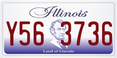 IL license plate Y563736