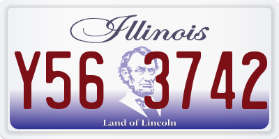 IL license plate Y563742
