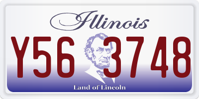 IL license plate Y563748