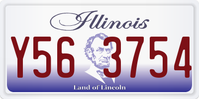 IL license plate Y563754
