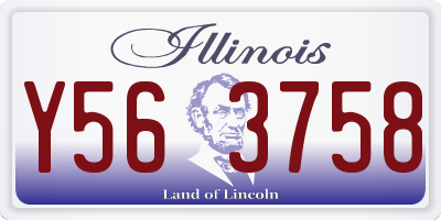 IL license plate Y563758