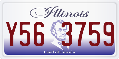 IL license plate Y563759