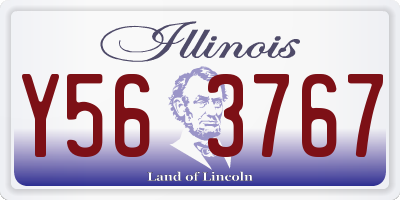 IL license plate Y563767