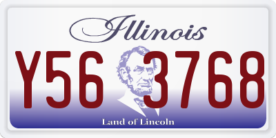 IL license plate Y563768