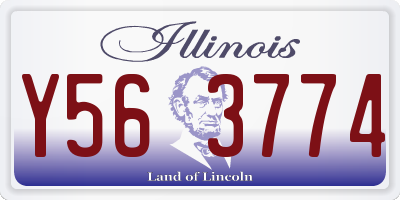 IL license plate Y563774