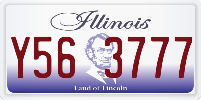 IL license plate Y563777