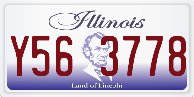 IL license plate Y563778