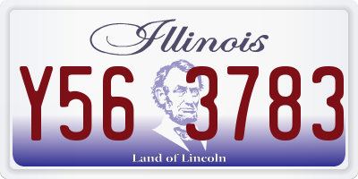 IL license plate Y563783