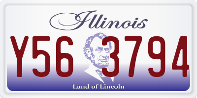 IL license plate Y563794