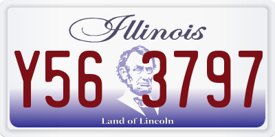 IL license plate Y563797