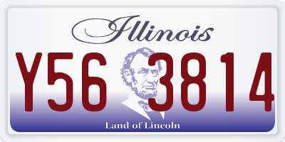 IL license plate Y563814