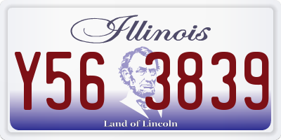 IL license plate Y563839