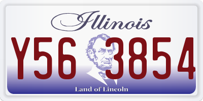 IL license plate Y563854