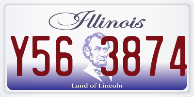 IL license plate Y563874