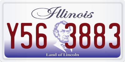 IL license plate Y563883