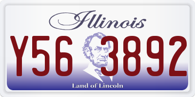 IL license plate Y563892