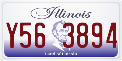 IL license plate Y563894