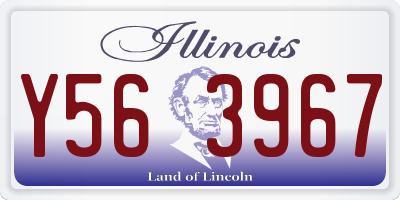 IL license plate Y563967