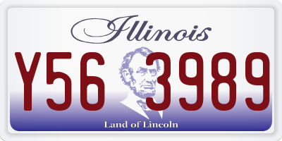 IL license plate Y563989