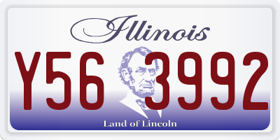 IL license plate Y563992