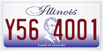 IL license plate Y564001