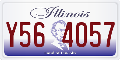 IL license plate Y564057