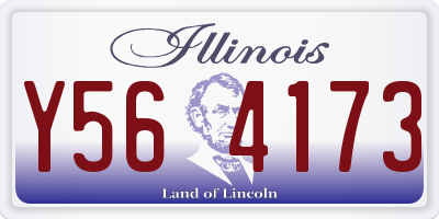 IL license plate Y564173