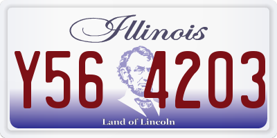IL license plate Y564203