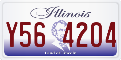 IL license plate Y564204