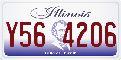 IL license plate Y564206