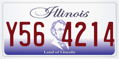 IL license plate Y564214
