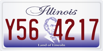 IL license plate Y564217