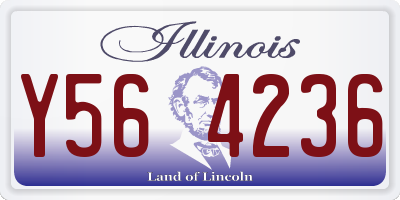 IL license plate Y564236