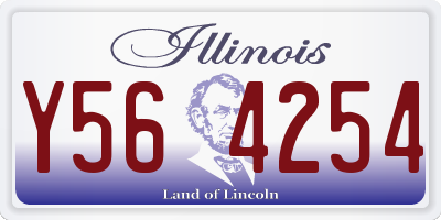 IL license plate Y564254