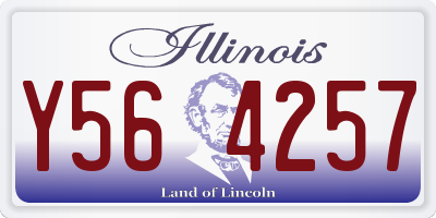 IL license plate Y564257