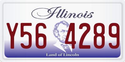 IL license plate Y564289