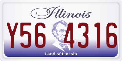 IL license plate Y564316