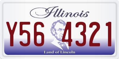 IL license plate Y564321