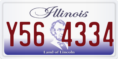 IL license plate Y564334
