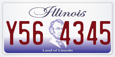 IL license plate Y564345