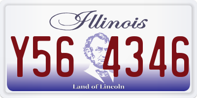 IL license plate Y564346