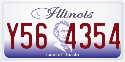 IL license plate Y564354