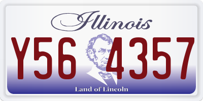 IL license plate Y564357