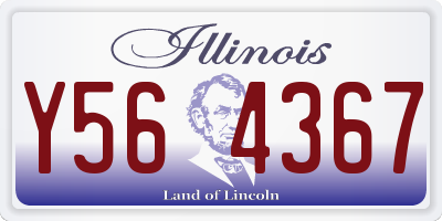 IL license plate Y564367