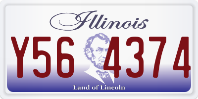 IL license plate Y564374