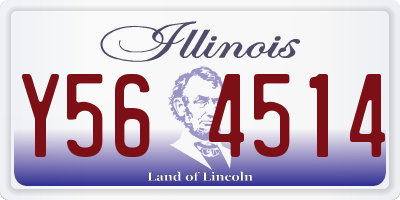 IL license plate Y564514