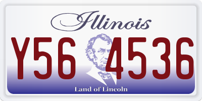 IL license plate Y564536