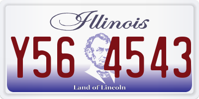 IL license plate Y564543
