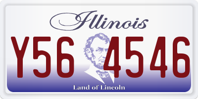 IL license plate Y564546